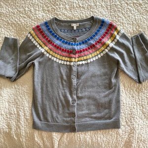 Talbots Med Petite Gray Cardigan